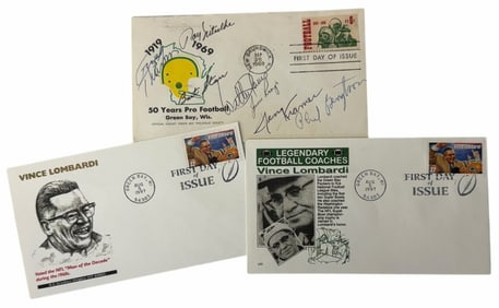 First Day Issue Cover Green Bay Packers Autographed by 7 Players