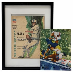 Pair of Chicago Bears vs Green Bay Packers Programs, an Oct. 31, 1965 Autographed & a Nov. 7, 1954