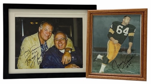 Autographed Jerry Kramer #64 & Fuzzy Thurston #63 Green Bay Packers Photographs