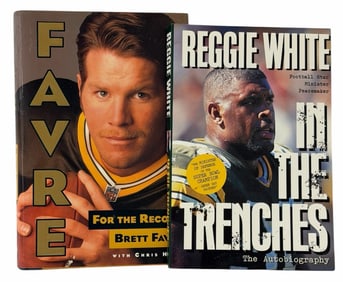 Autographed Favre w/Havel Book & Autographed Reggie White "In The Trenches" Paperback Autobiography