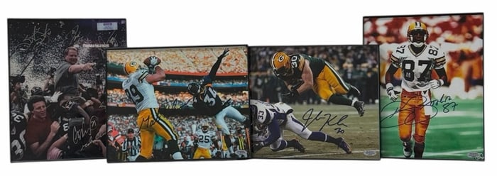 Autographed Photos of Several Former Green Bay Packers Players