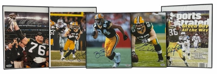 Autographed Clay Matthews, Antonio Freeman, Chad Clifton, Bill Schroeder, & Scott Wells Prints