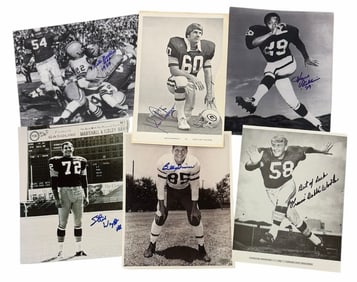 Autographed Prints From 1950s-1980s Green Bay Packers Players