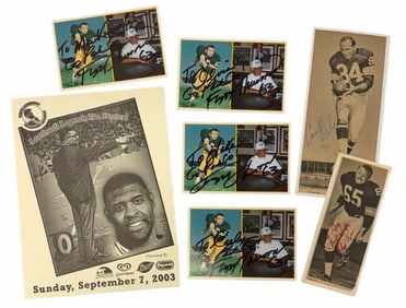 Autographed Thurston Post Cards, Dale & Voss Memorabilia Cards, &  2003 Lombardi Festival Program