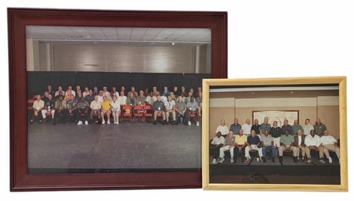 Framed Photographs Of Retired NFL Green Bay Packers Players