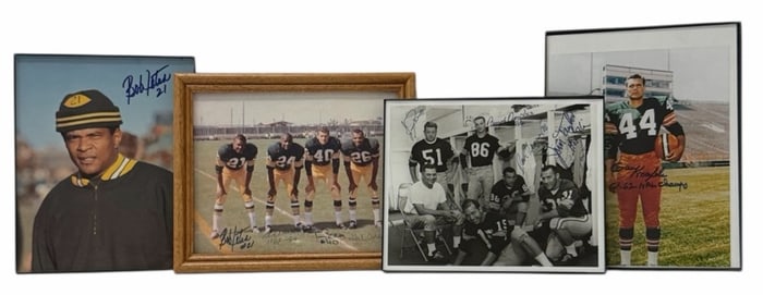 Autographed Green Bay Packers Hall of Famers Framed Photographs