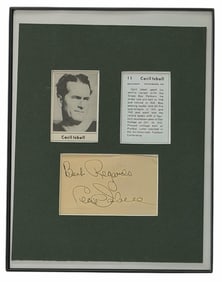 Autographed Cecil Isbell Green Bay Packers Framed Memorabilia Piece