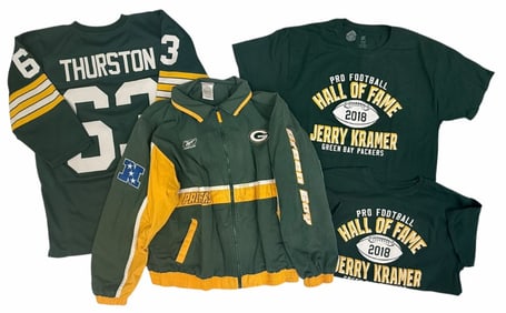 Various Green Bay Packers Apparel Items