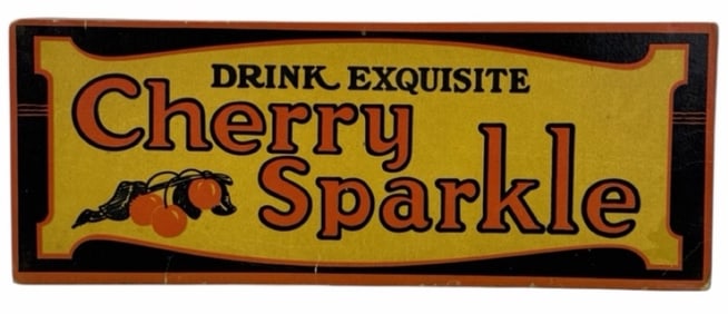 Vintage SSC Cherry Sparkle Soda Advertising Sign