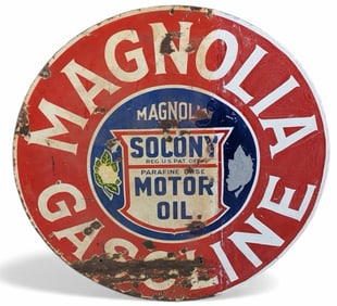 Vintage DSP Magnolia Gasoline Advertisement Sign