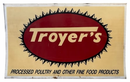 Troyer's Processed Poultry and Other Fine Food Products Plastic Sign Panel