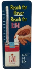 Vintage SST L&M Tobacco Embossed Thermometer