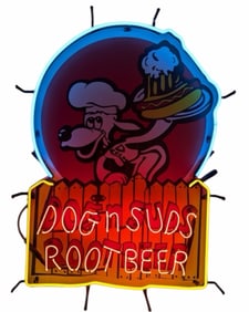 Custom Dog n Suds Three-Color Neon Sign