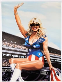 Colin Carter "Super Woman" Linda Vaughn Canvas Print 27/250
