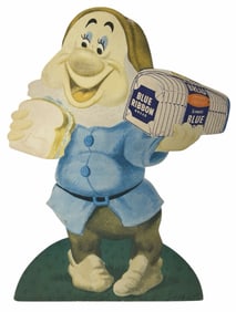 1950s Donald Duck Bread Disney Snow White Store Counter Top Advertisement Sign