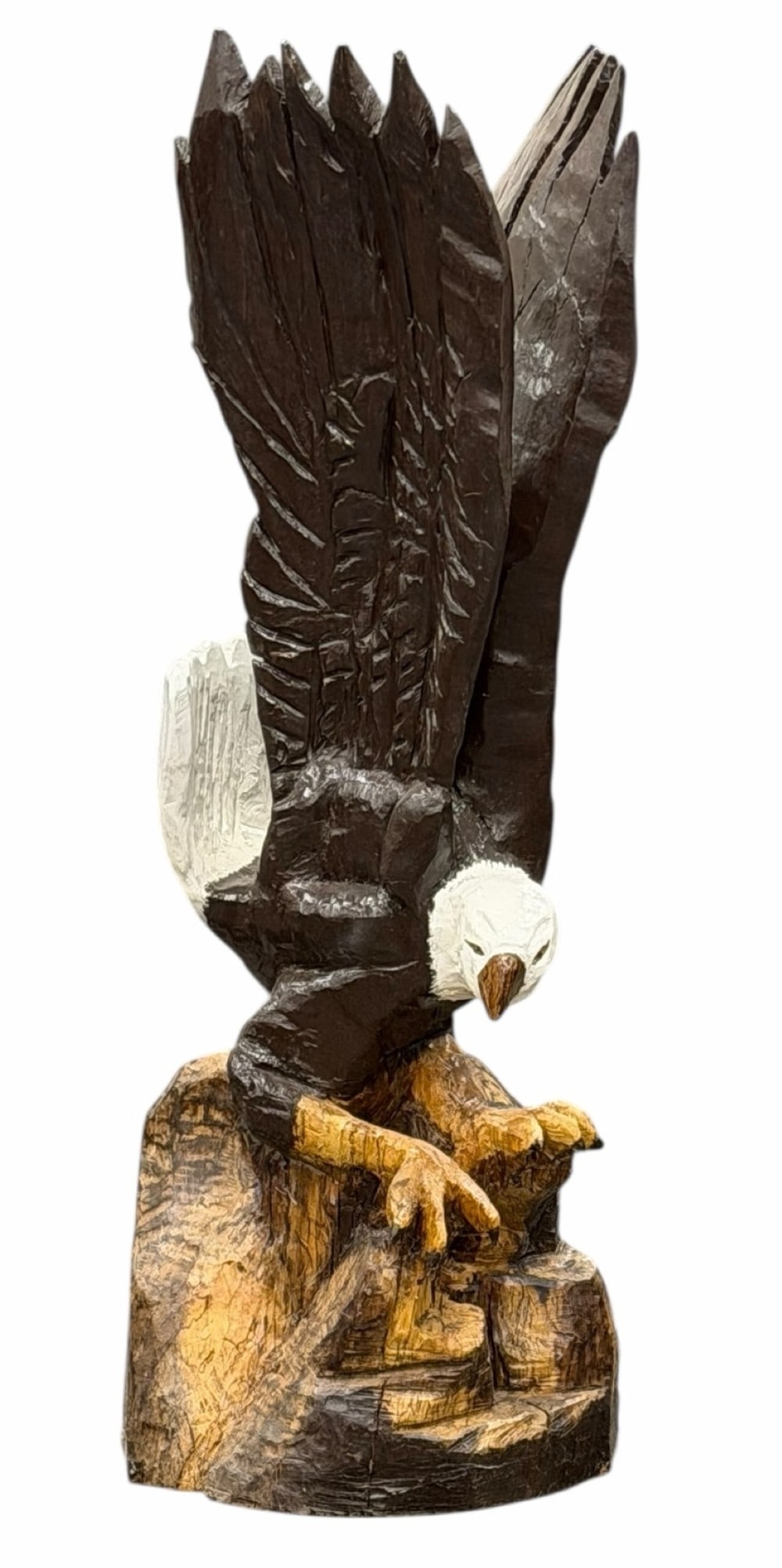 Custom Hand Carved 5.5ft Wooden Eagle Sculpture (1 of 9)