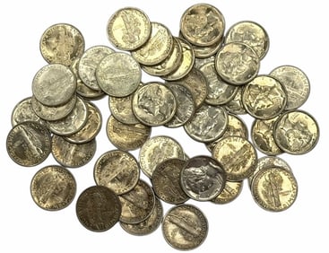 (49) 1941 U.S. Silver Mercury Dimes