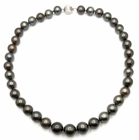Tahitian Pearl Necklace, 14k White Gold Clasp