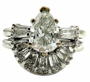 14K White Gold 12.21ctw Diamond Ring