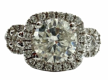 18K White Gold 2.03ctw Dimond Ring