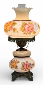 Vintage Accurate Casting Gone With The Wind Hand Painted Hurricane Lamp