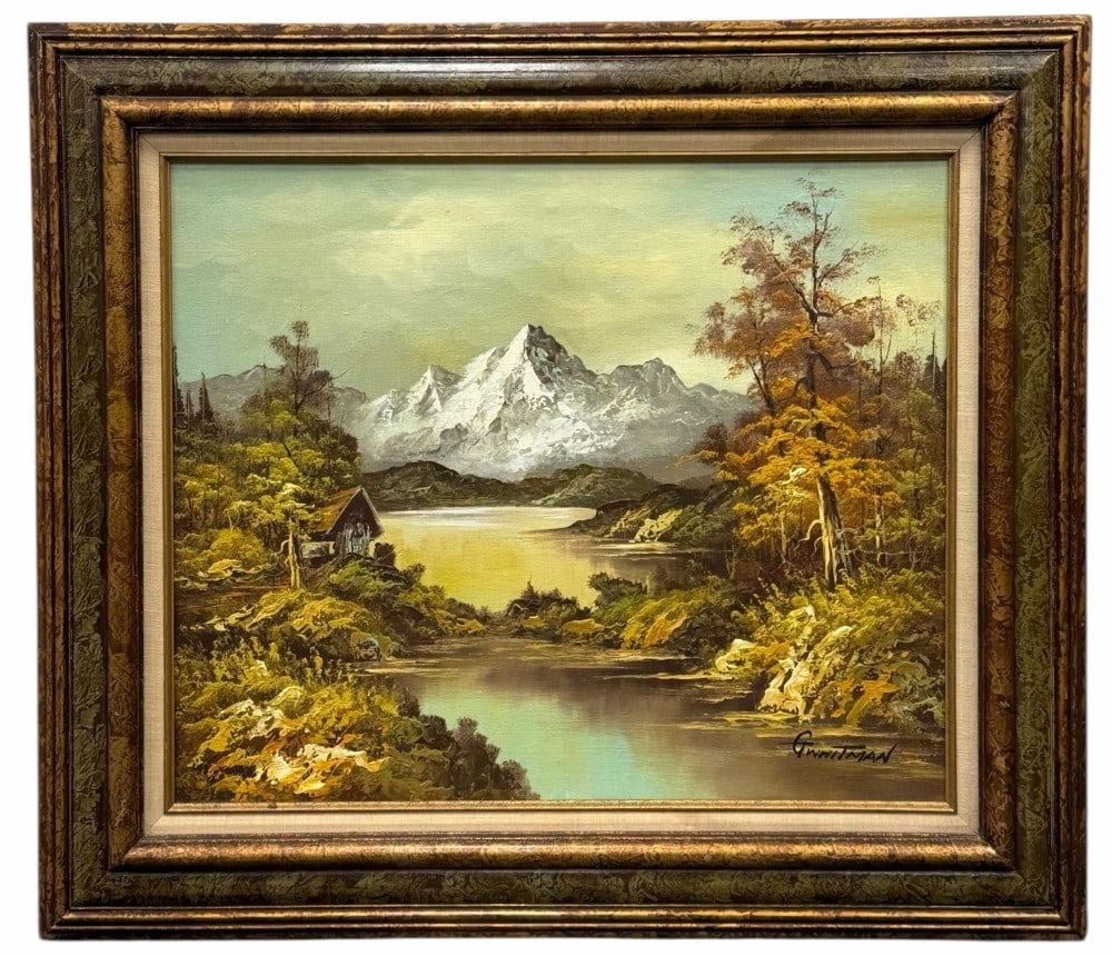 G. Whitman Original Oil on Canvas Landscape Painting Framed (1 of 8)