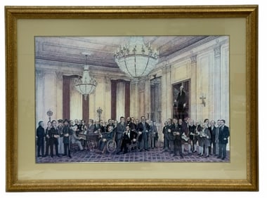 Bob Holloway "Reunion of The Presidents" Print Framed