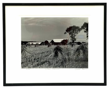 Robert Morris (1931-2018) "Wheat Harvest" Signed Photo Print 4/100 Framed