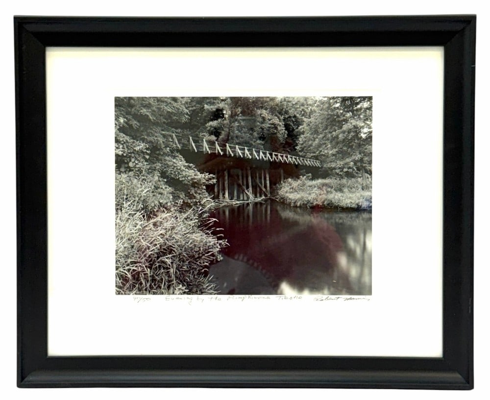Robert Morris (1931-2018) "Evening By The Pumpkin Vine Trestle" Signed Photo Print 40/50 Framed: Robert Morris (1931-2018) "Evening By The Pumpkin Vine Trestle" Signed Photo Print 40/50 Framed.? Comes with COA, framed measures 16in x 13in