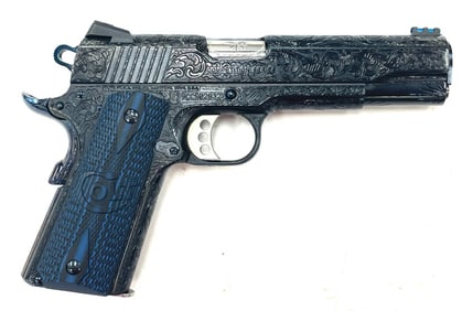 Jeffrey W. Flannery Engraved? Colt Government Model Competition Series .9mm Semi Automatic Pistol.