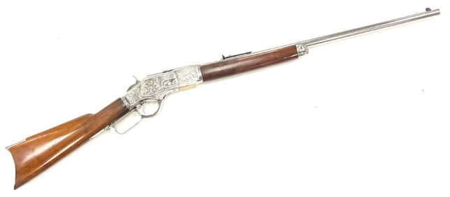 1888 Jeffrey W. Flannery Engraved Winchester Model 1873 Lever Action .38 WCF Rifle.