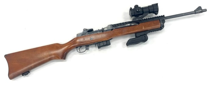 Ruger Mini 14 .223 Semi-Automatic Rifle with Red Dot Scope.