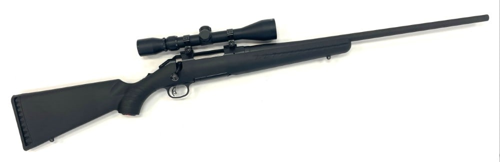 Ruger American .223 Rem Bolt Action Rifle with Scope in Box: Ruger American .223 Rem Bolt Action Rifle with Scope in Box.? The Ruger American .223 Rem bolt action rifle is in very nice used condition.? Barrel measures 23 inches in length.? Black synthetic stock