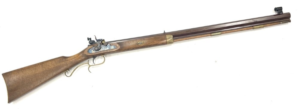 Springfield Hawken .50 Caliber Reproduction Black Powder Percussion Rifle: Springfield Hawken .50 Caliber Reproduction Black Powder Percussion Rifle? The Springfield Hawken .50 caliber black powder rifle is in nice used condition.? The heavy octagon barrel measures 28 inches