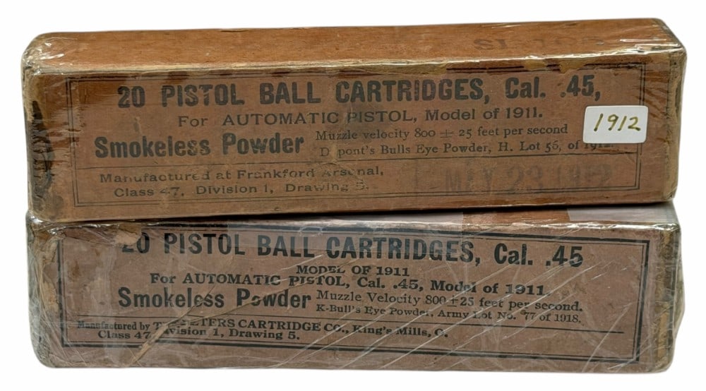 (2) Sealed Model of 1911 .45 Caliber Ball Cartridges in Original Boxes (1 of 4)
