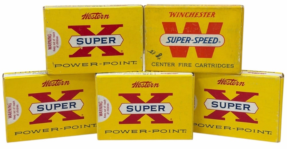 85 Reloaded & Factory Western 375 H&H Magnum Ammo: 85 Reloaded & Factory Western 375 H&H Magnum Ammo.? 5 boxes of vintage Western 375 H&H Mag 270 and 300 grain soft point.?
