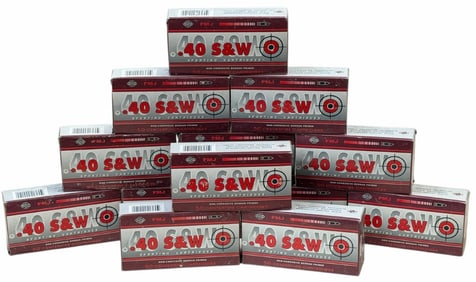 650 Rounds Sporting Cartridges .40 S&W 165 GR in Boxes