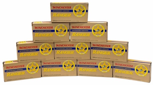 500 Rounds Winchester Ranger .40 S&W 180 Grain Ammo in Case