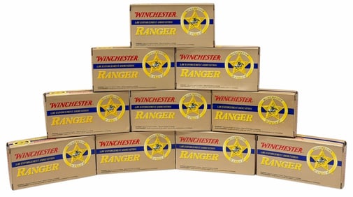500 Rounds Winchester Ranger .40 S&W 180 Grain Ammo in Case