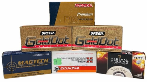 300 Rounds Winchester, Federal & Speer Gold Dot 9mm Ammo
