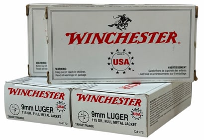 200 Reloaded Rounds 9mm Luger Winchester in Boxes