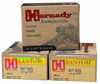 60 Rounds 357SIG Hornady Custom Ammo NIB
