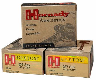 60 Rounds 357SIG Hornady Custom Ammo NIB