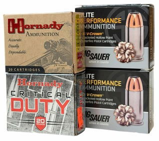 80 Rounds 357SIG Hornady & Sig Sauer Ammo in Boxes