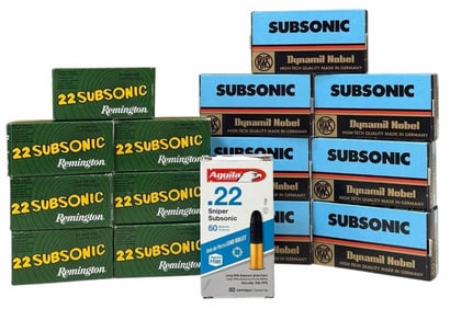 708 Rounds Remington, RWS, and Aguila 22 Long Rifle Ammo