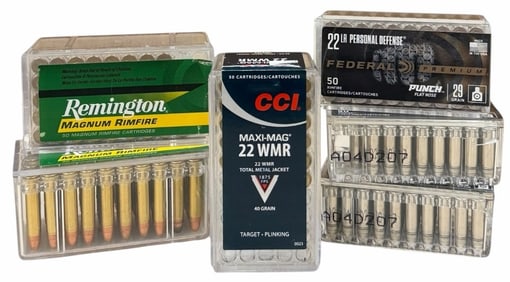 256 Rounds 22 Magnum & Personal Defense Remington, CCI, and Federal Ammo