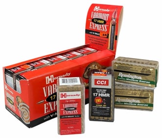 700 Rounds Hornady & Remington .17 HMR Magnum Rimfire Ammo
