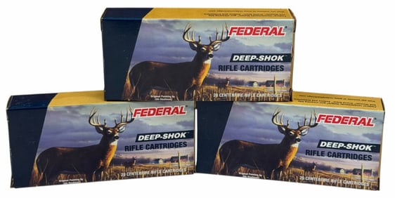 60 Factory Rounds Federal Deep-Shok .243 Win Rifle Ammo