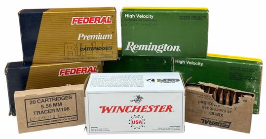 176 Rounds of Various rifle Rounds and Manufacturers