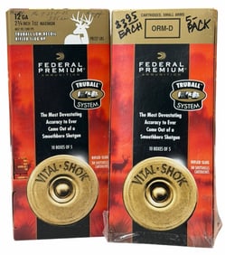 100 Rounds (20) Boxes Federal .12 Ga Rifled Slugs